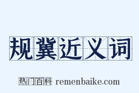 规冀近义词是什么意思的图片